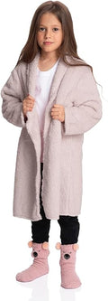 Lilac Dreams: Girls Lavender Sherpa Jacket - Delicate Warmth for Young Fashionistas