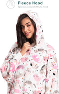 Cat Lover's Fleece Hoodie Wearable Blanket - Ultimate Warmth for the Cat-Adoring Soul