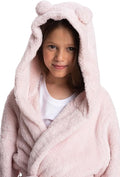 Pink Embrace: Sherpa Girls Robe - Delightful Warmth for Little Princesses