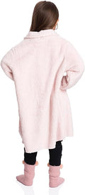 Rosy Embrace: Girls Pink Sherpa Jacket - Soft Back-to-School Warmth for Little Trendsetters