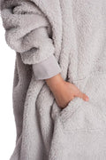 Gray Kids Sherpa Hoodie Blanket - Ultimate Coziness for Play, Sleep, and Adventure