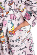 Enchanted Embrace: Pink Unicorn Fleece Robe - Magical Warmth for Dreamy Adventures