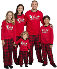 Matching Family Feliz Navidad Christmas Holiday Pajamas Set + Slipper Socks