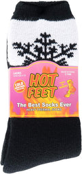 Hot Feet Outdoor Thermal Socks for Men, Reinforced Heel and Toe, Cotton,  8-Pack Crew Socks, Men’s Shoe Sizes 6 – 12.5