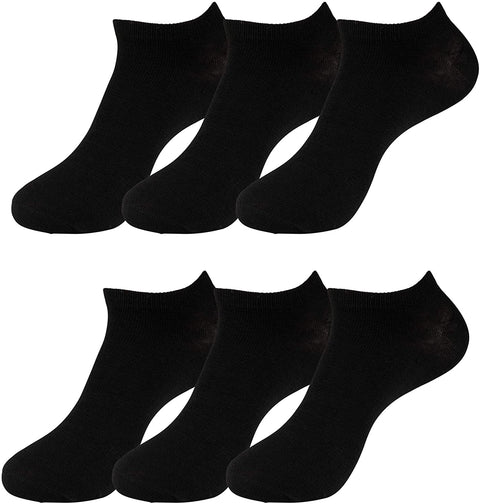 Low Cut No-Show Ankle Socks, Value Pack of 6 Pairs, Shoe Size 4 – 10