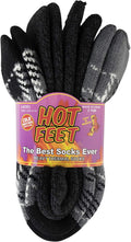 Hot Feet Women's 2 Pack Warm Cozy Thermal Socks - Thick Insulated Crew for Cold Winter Weather, Shoe Size 4-10