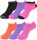 Low Cut No-Show Ankle Socks, Value Pack of 6 Pairs, Shoe Size 4 – 10