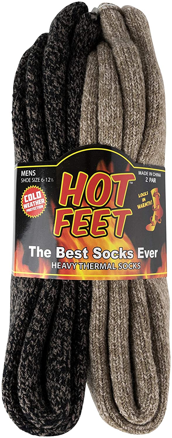 Roestig Belastingen Beleefd Hot Feet Thermal Crew Socks, Men's Sock Size 6 – 12.5 (2 - Pack) –  Maddogconcepts